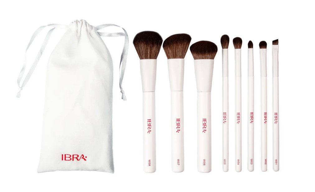 Ibra Brush Set White Set de 8 pensule de machiaj