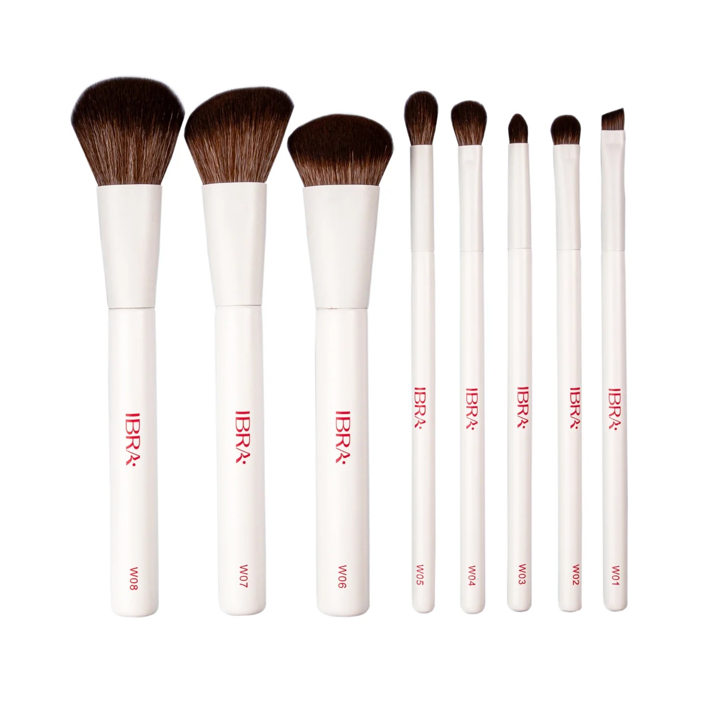 Ibra Brush Set White Set de 8 pensule de machiaj