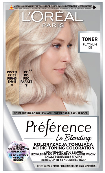Loreal Preference Toning Hair Colour Platinum Ice