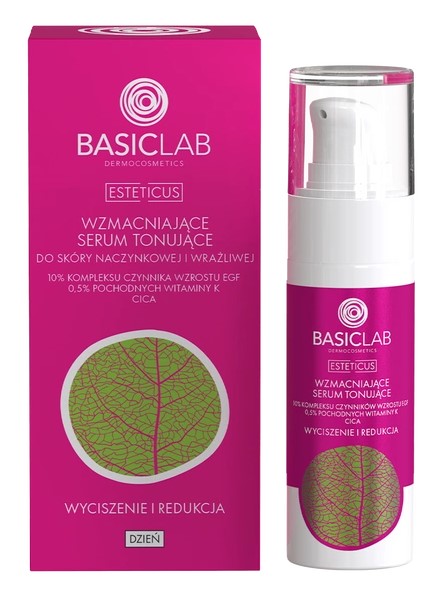 BasicLab Esteticus Enhancing Toning Serum Calming and Reducing 30ml