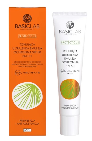 BasicLab Protecticus Toning Ultralight Protective Emulsion SPF50 PA++++ 40ml