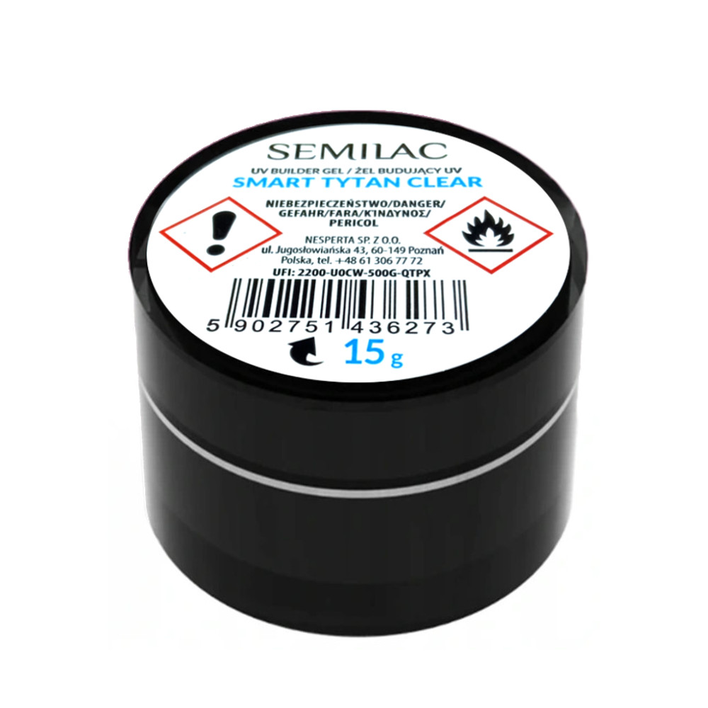 Semilac UV Smart Titanium Builder Gel Transparent 15g
