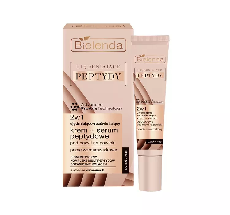 Bielenda Firming Peptides 2in1 Cream + Serum pentru ochi și pleoape 15ml