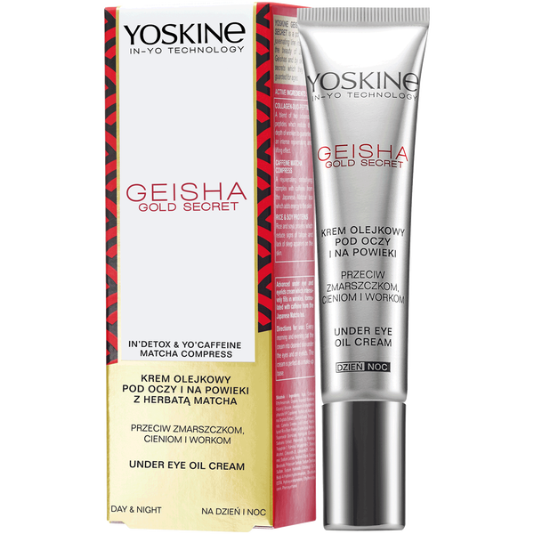 YOSKINE Geisha Gold Secret Eye and Eyelid Oil Cream cu ceai Matcha 15ml