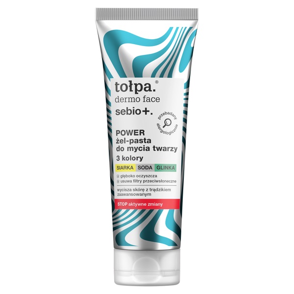 Tolpa Sebio+. Power Gel-Pastă de spălare a feței 3 culori 100ml