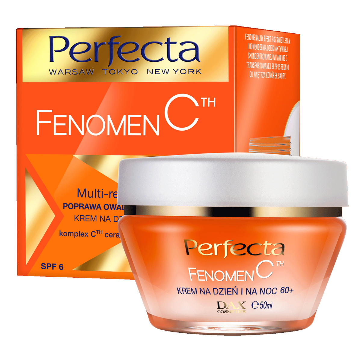 Perfecta Fenomen C Cremă de față 60+ Oval Îmbunătățire Fermitate SPF6 50ml