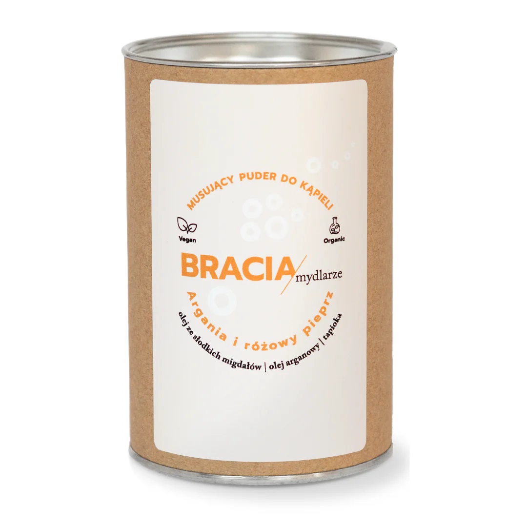 Soap Brothers Praf de baie spumant Argania și piper roz 300g