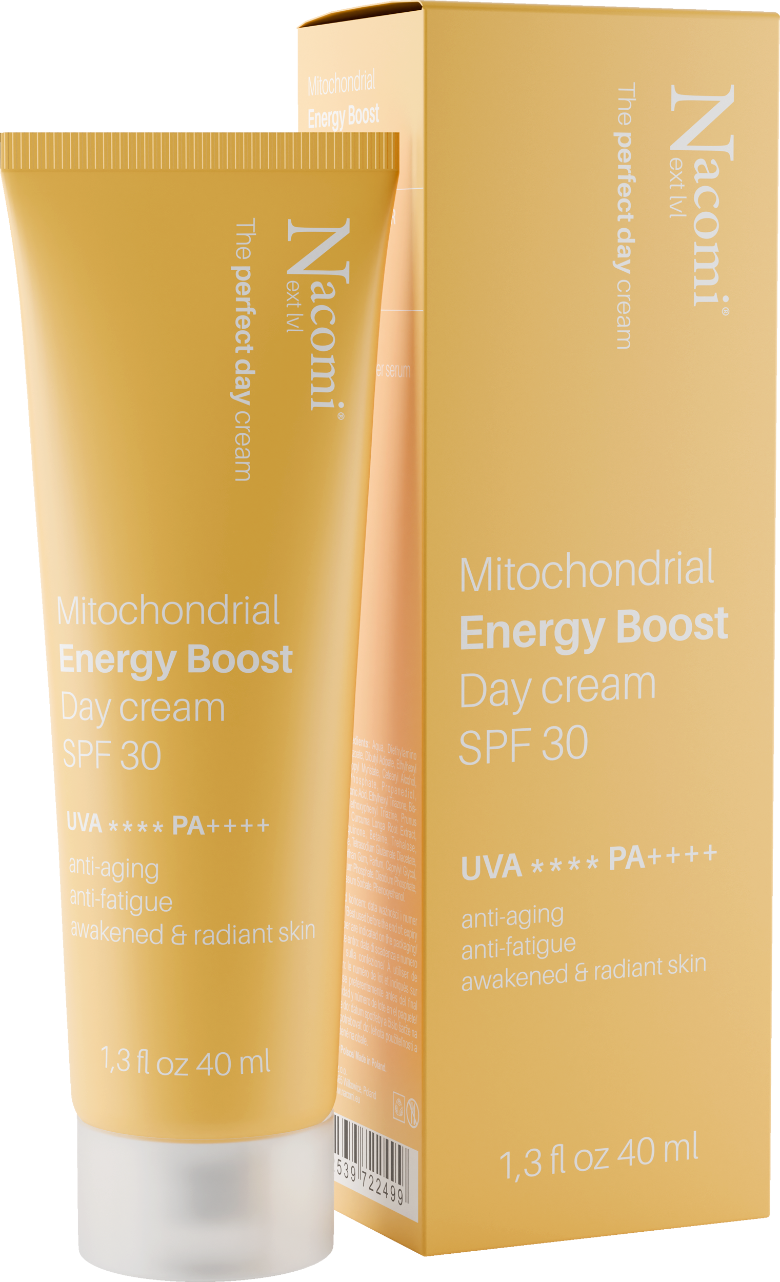 Nacomi Next Lvl Cremă energizantă cu protecție mitocondrală SPF30 40ml