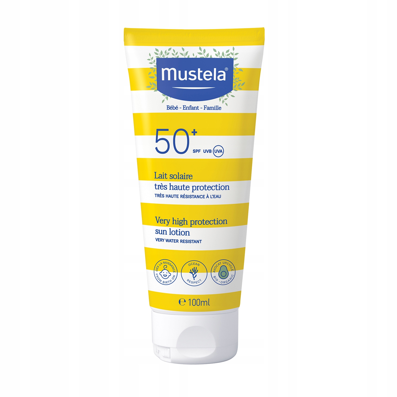 Lapte de protecție solară pentru față și corp Mustela SPF50+ 100ml