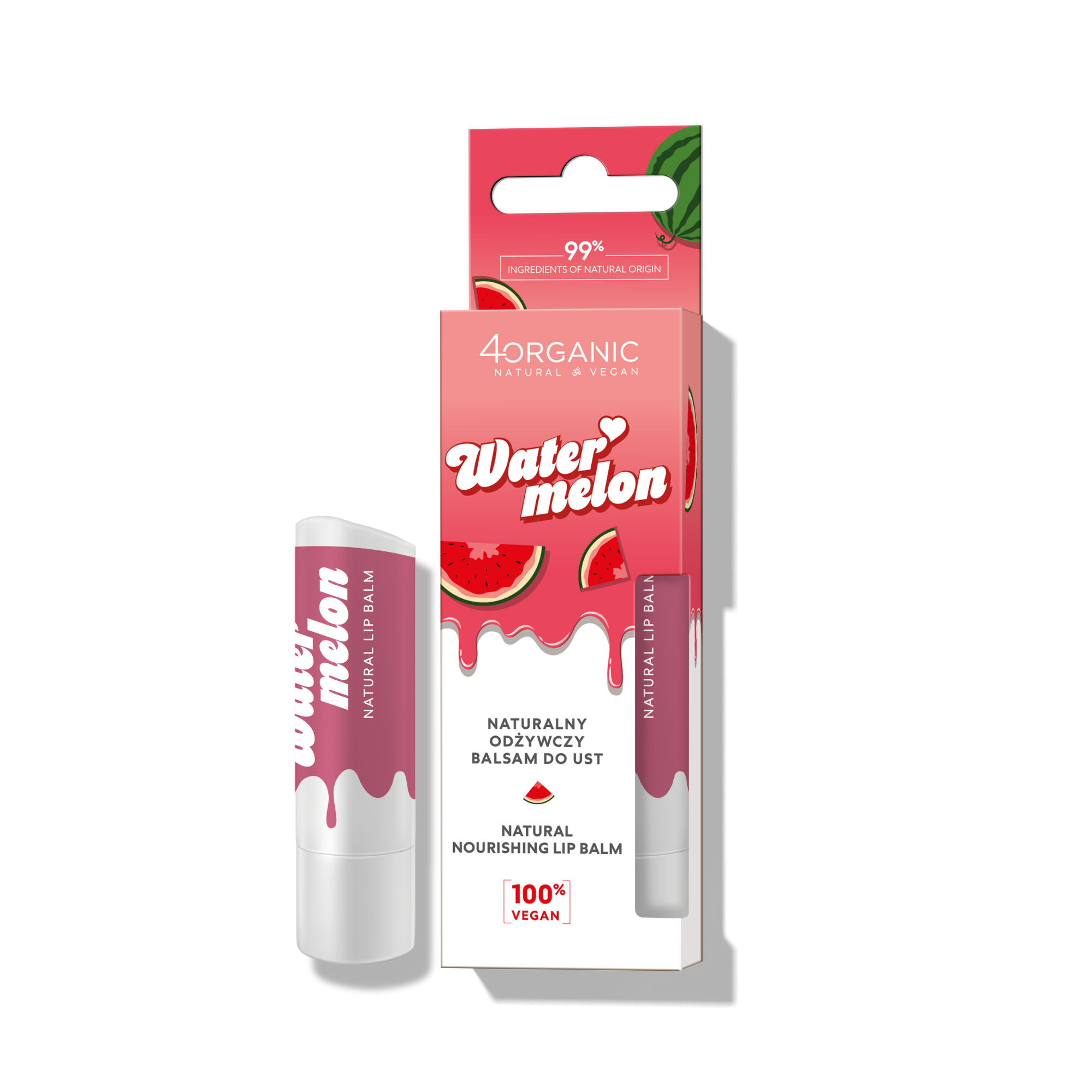Balsam de buze hrănitor natural 4organic Pepene roșu