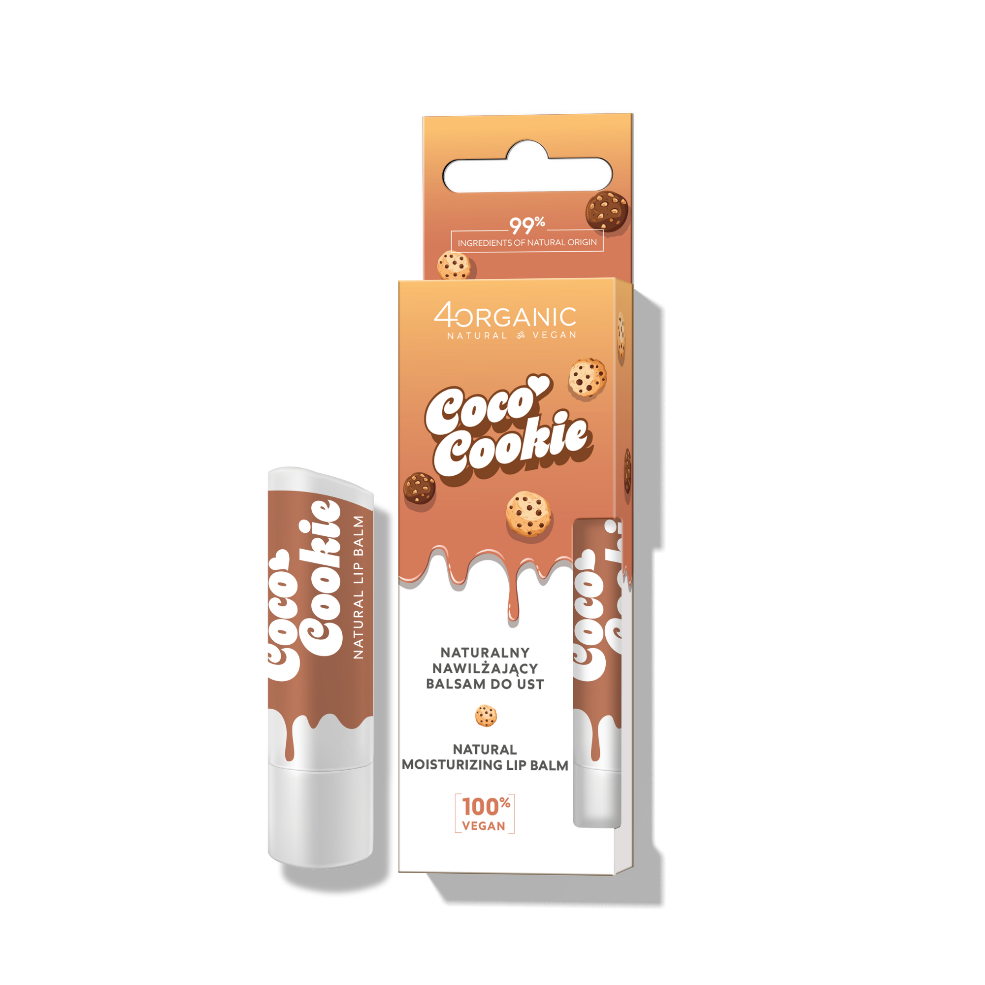 Balsam de buze hidratant natural 4organic Coco Cookie