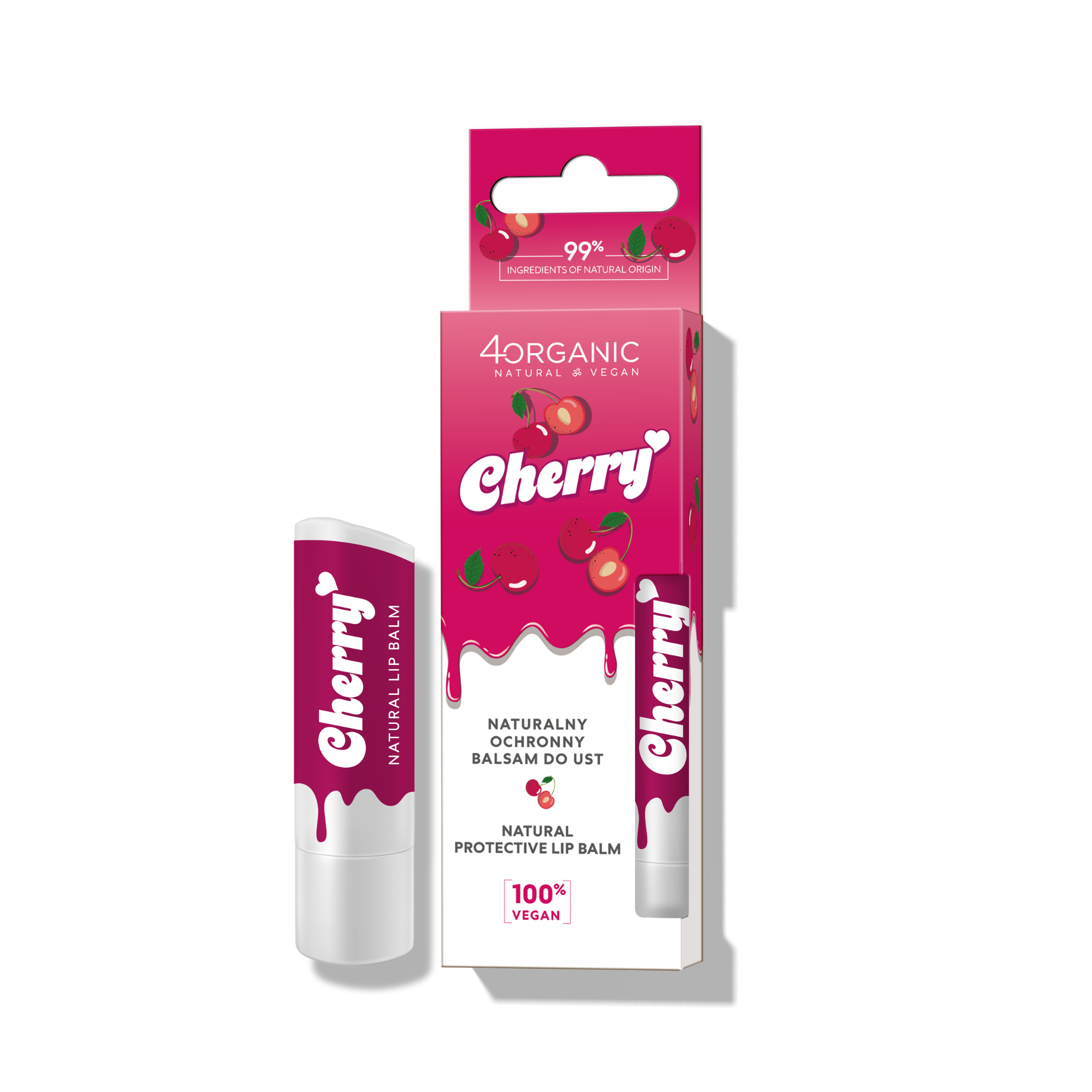 Balsam de buze protector natural 4organic Cherry
