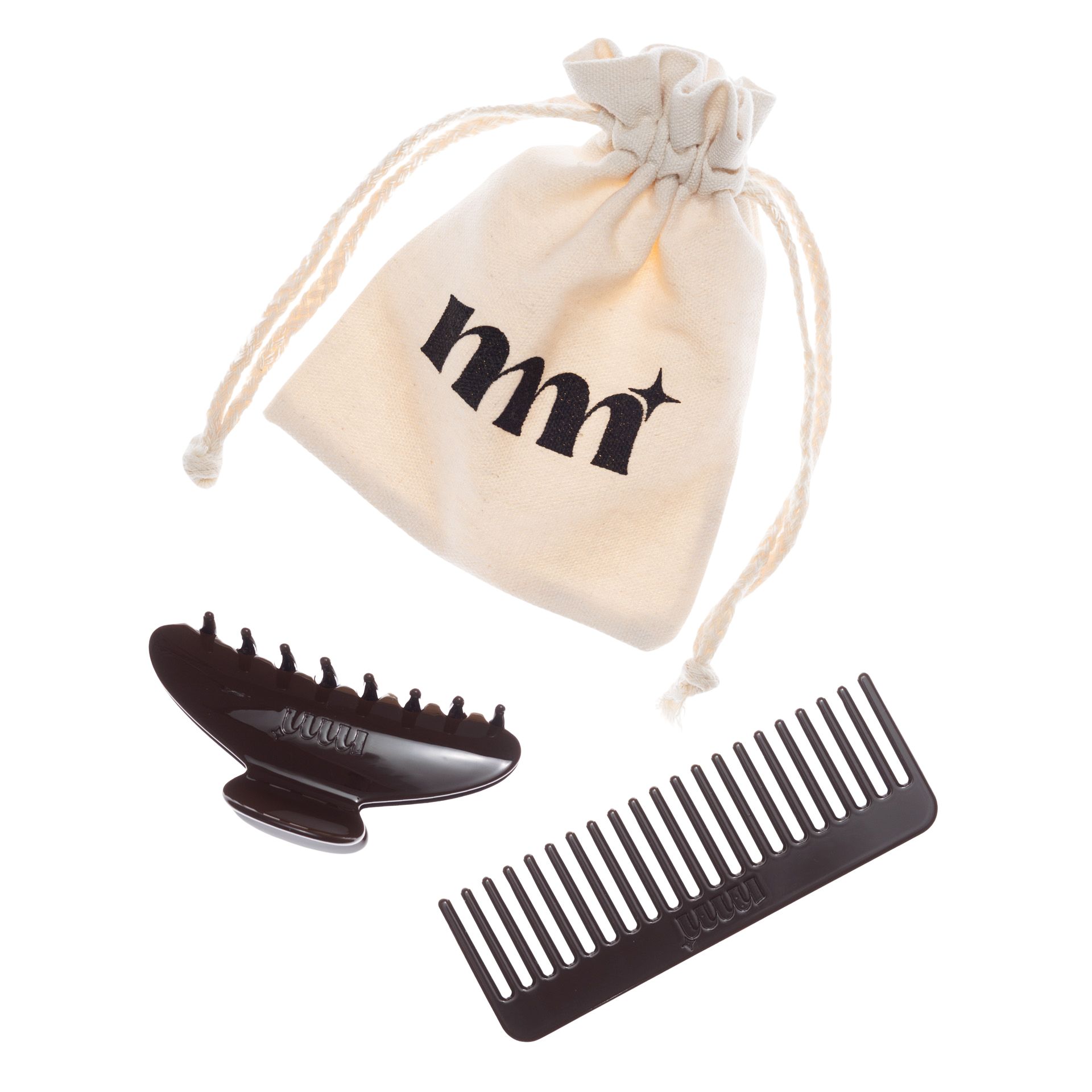 Milky Mane Set esențial Clip + Pieptene Choco