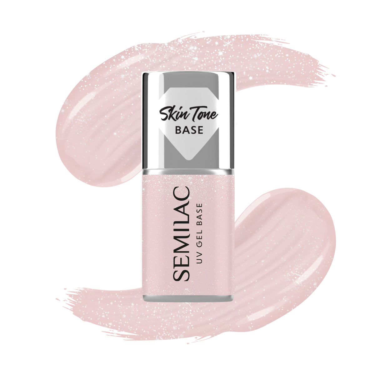 Semilac Skin Tone Cover Glitter Base Beige