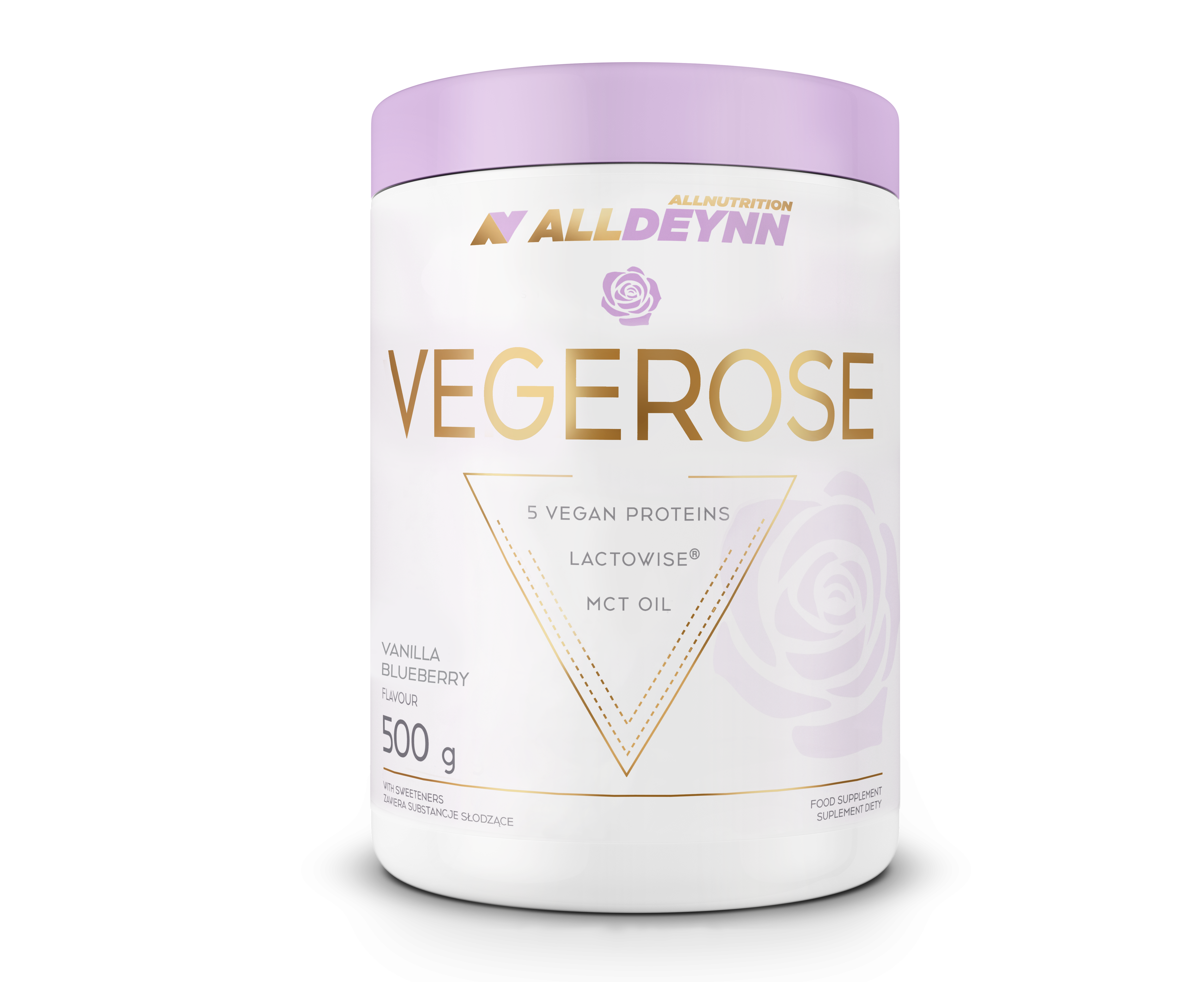 ALLNUTRITION Alldeynn Vegerose Supliment nutrițional Vanilla Blueber 500g