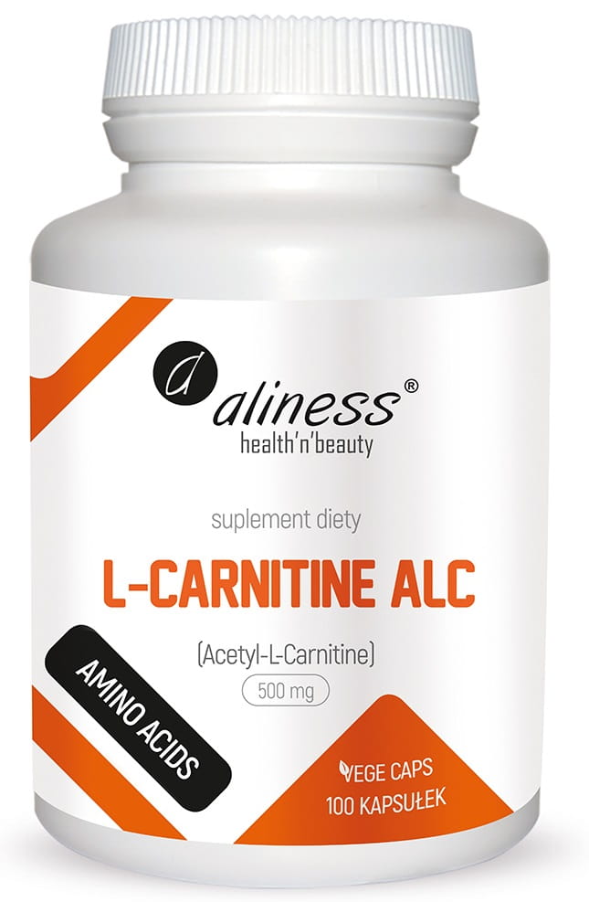 Aliness L-Carnitine ALC 500 mg Supliment alimentar 100 capsule vegetale