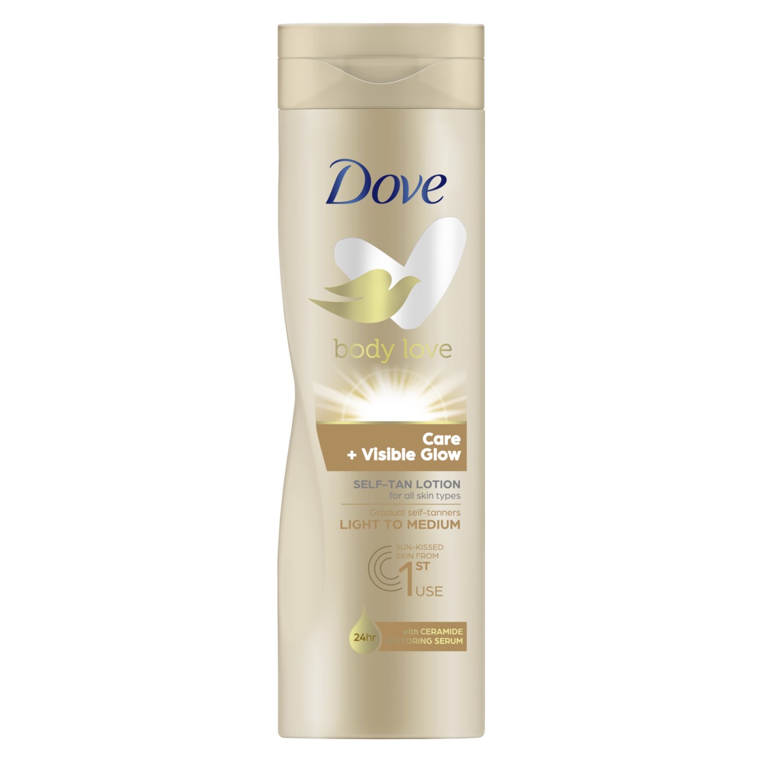 Loțiune bronzantă Dove Body Love Light to Medium 250ml
