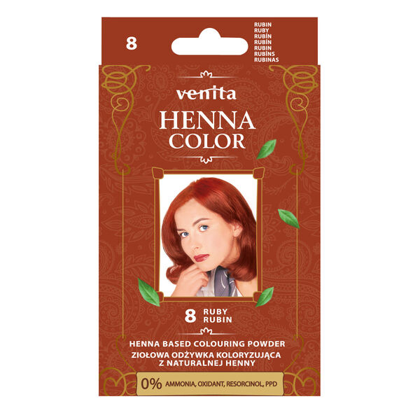 Venita Henna Color Balsam colorant pe bază de plante cu henna naturală 8 Ruby