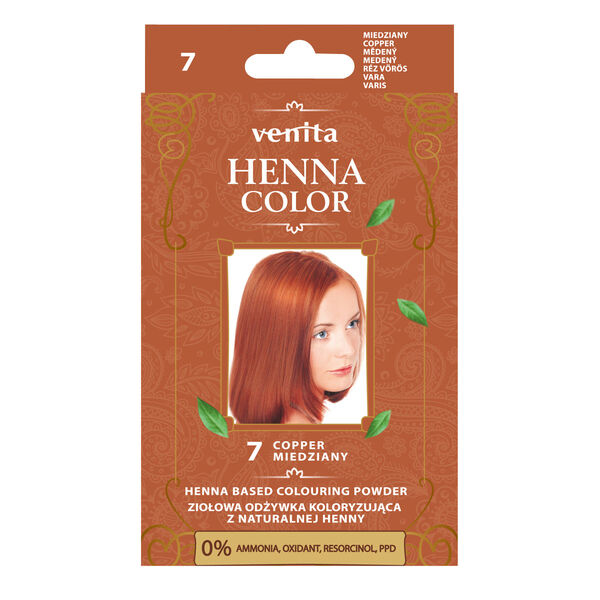 Venita Henna Color Balsam colorant pe bază de plante cu Henna naturală 7 cupru