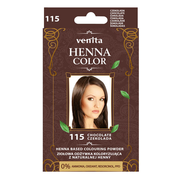 Venita Henna Color Natural Henna Herbal Coloring Conditioner 115 Chocolate