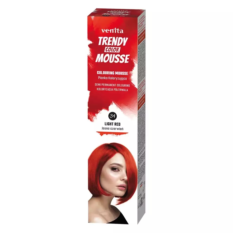 Venita Trendy Color Pianka Koloryzująca do Włosów 34 Jasna Czerwień