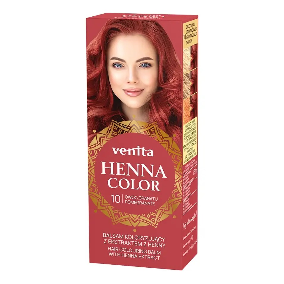Venita Henna Color Loțiune colorantă pentru păr cu extract de henna 10 fructe de rodie
