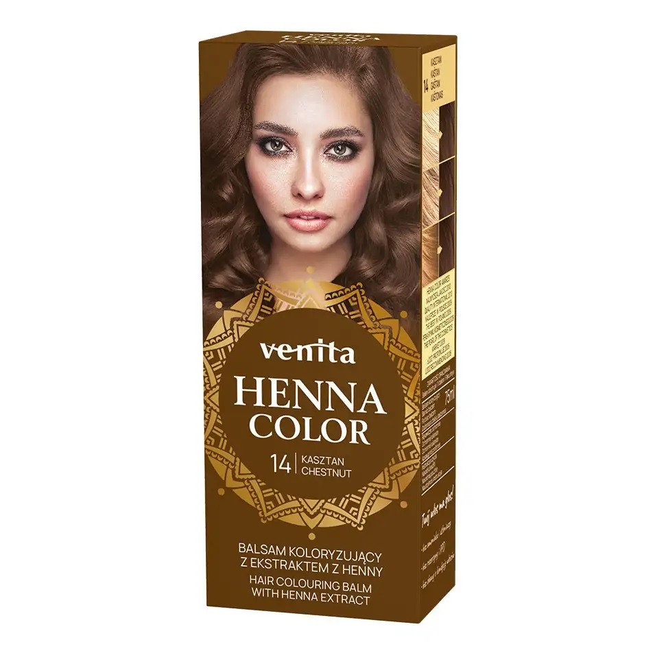 Venita Henna Color Loțiune pentru colorarea părului cu extract de Henna 14 Chestnut
