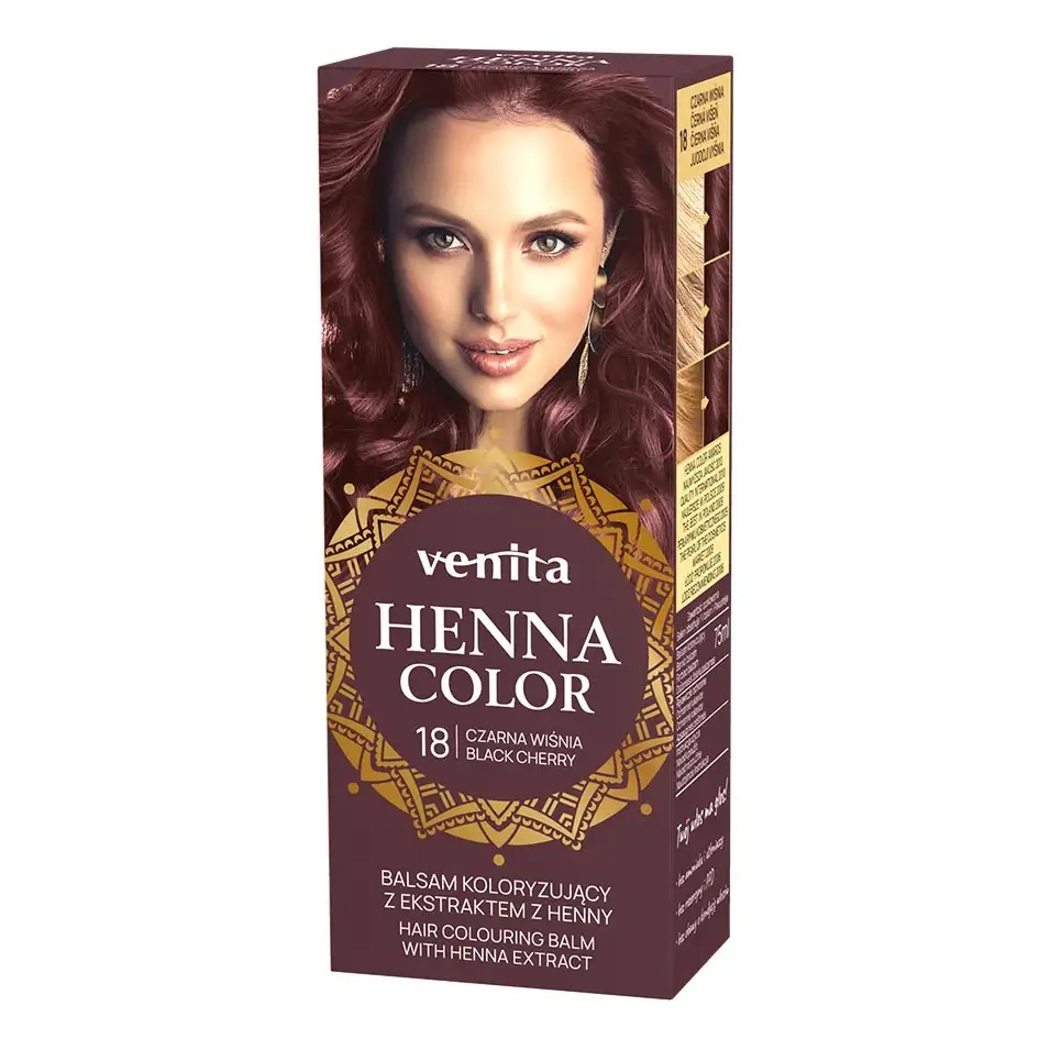 Venita Henna Color Loțiune pentru colorarea părului cu extract de Henna 18 Black Cherry