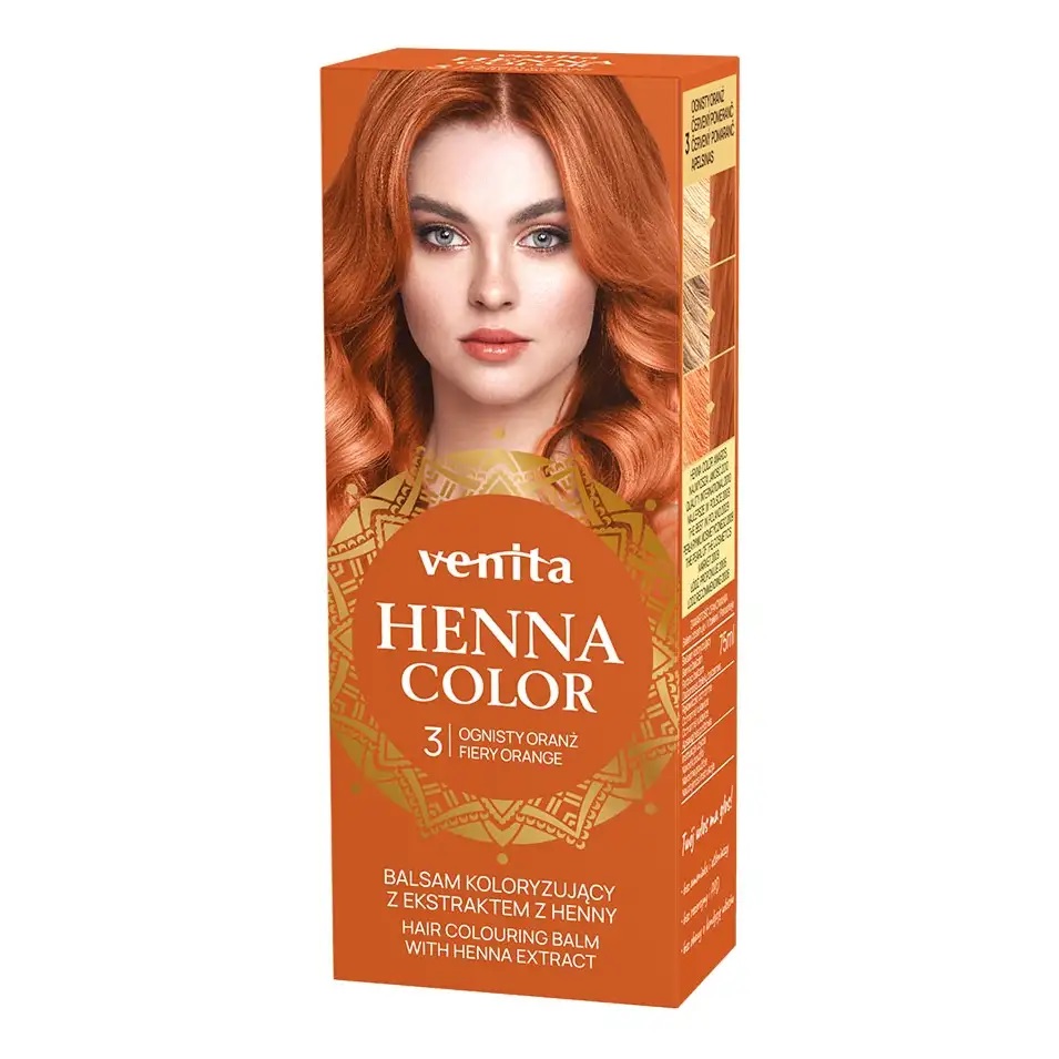 Venita Henna Color Loțiune pentru colorarea părului cu extract de Henna 3 Fiery Orange