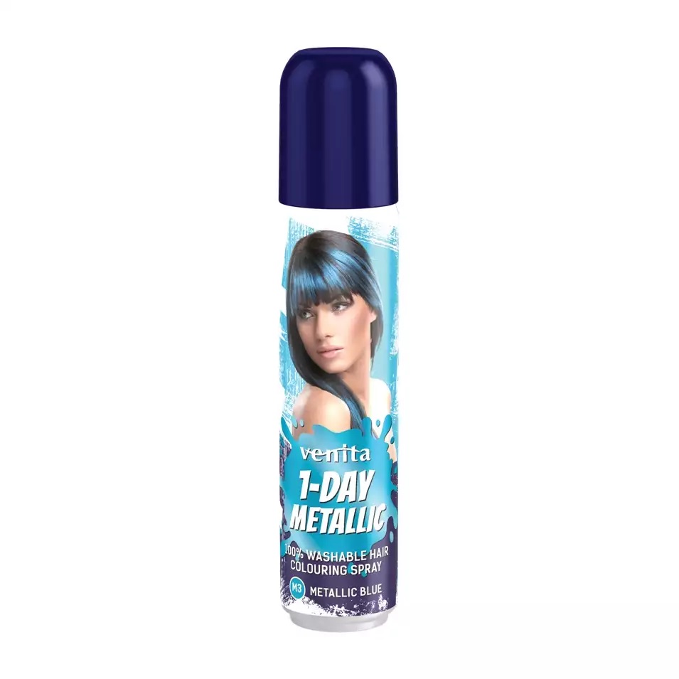 Venita 1-Day Metallic Hair Colour Spray M3 Metallic Blue