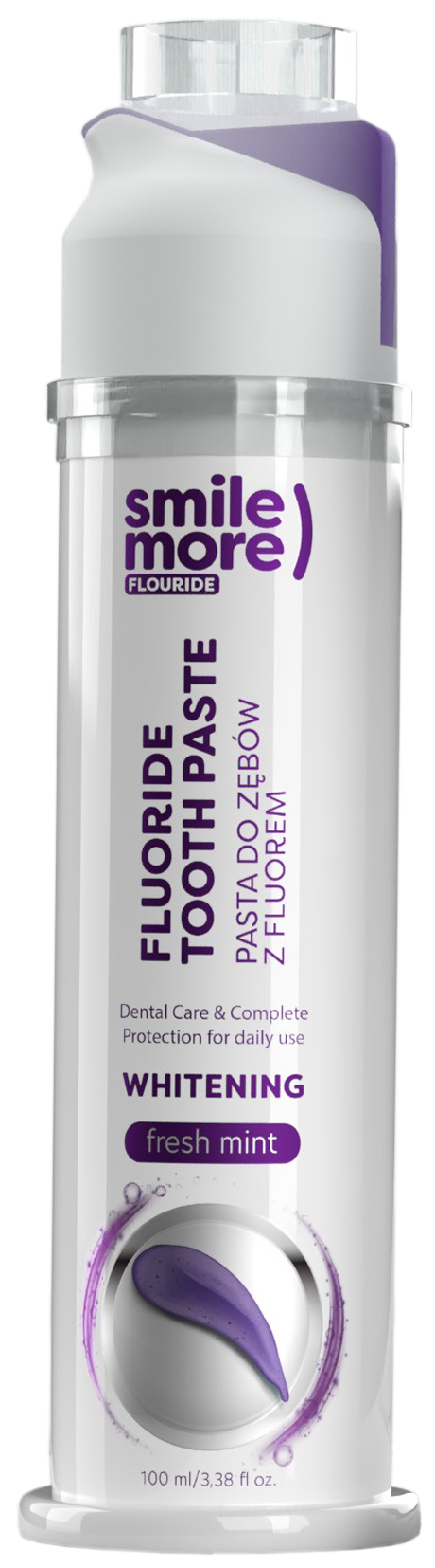HISKIN Smile More Pastă de dinți albitoare cu fluorură Fresh Mint 100ml