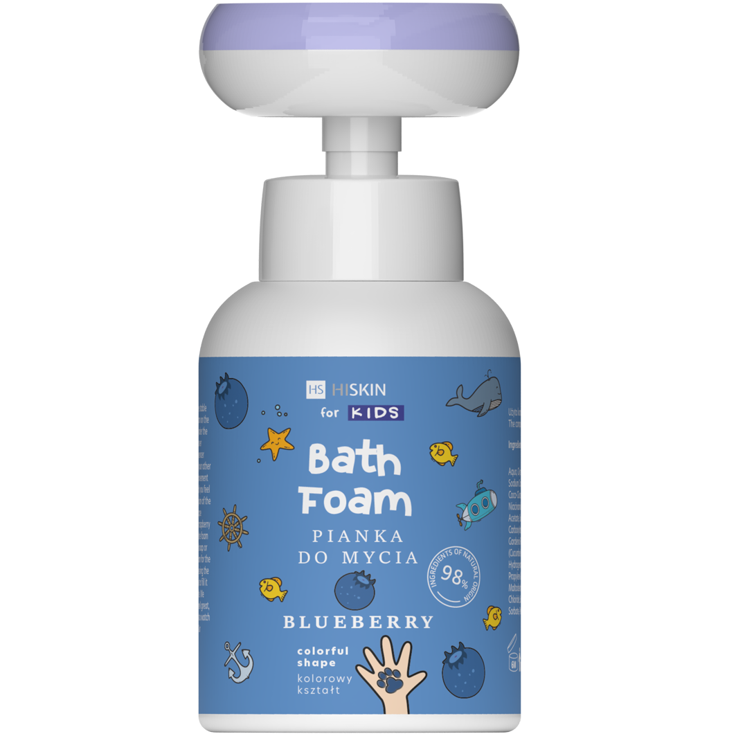 HISKIN pentru copii Spumă de spălat mâini și corp Blueberry 300ml