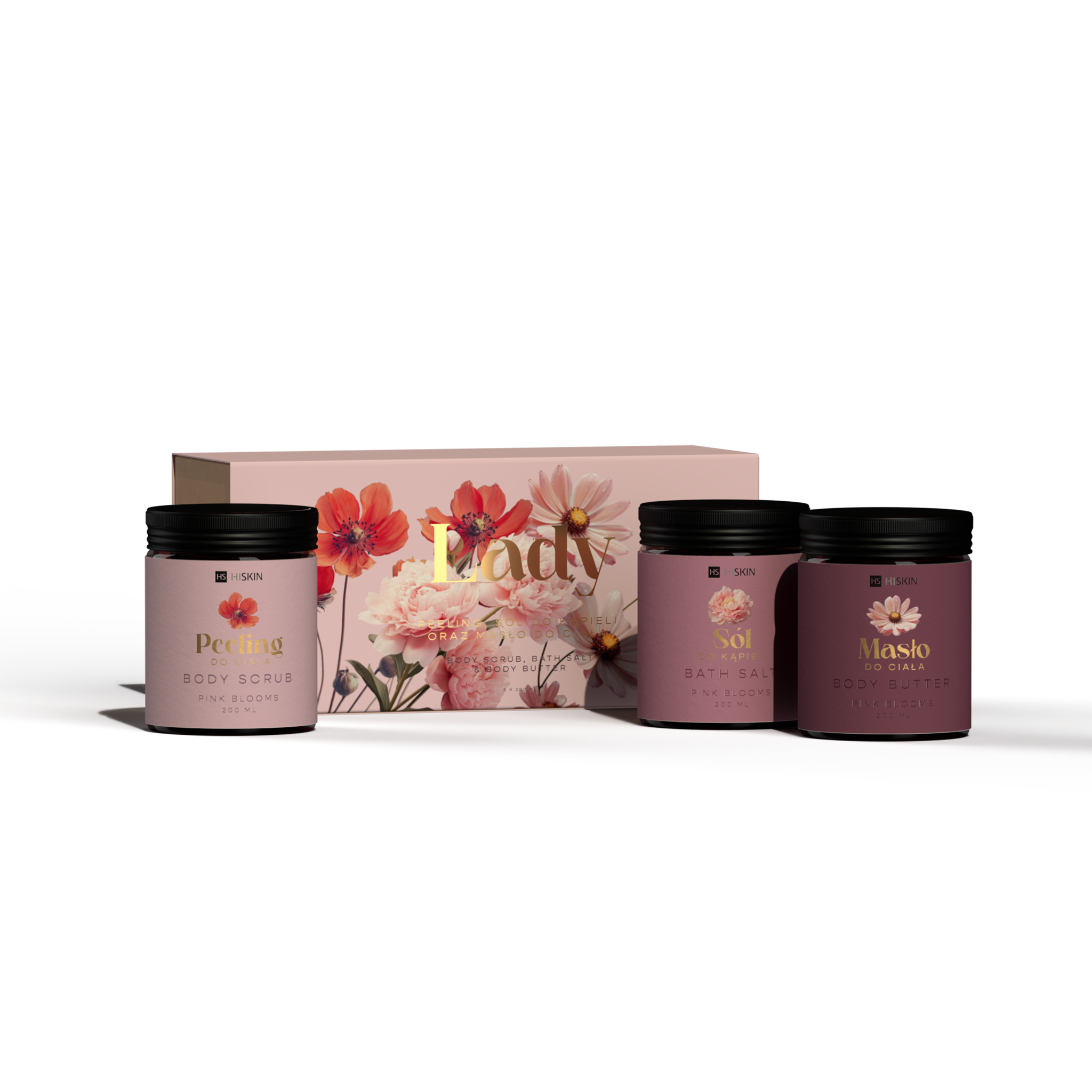 HISKIN Lady Pink Flowers Set de îngrijire a corpului