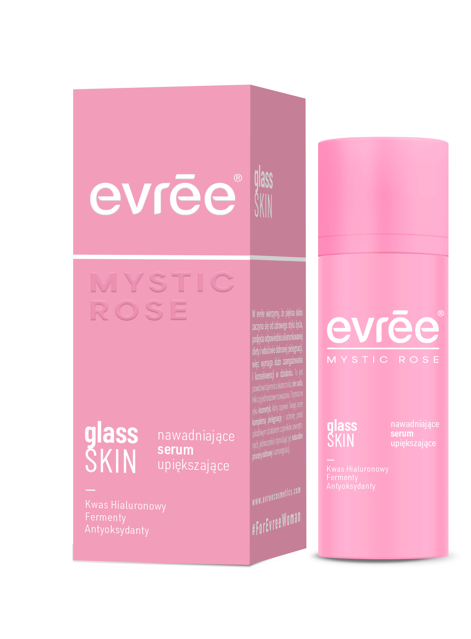 Evree Mystic Rose Glass Ser de frumusețe hidratant pentru piele 30ml