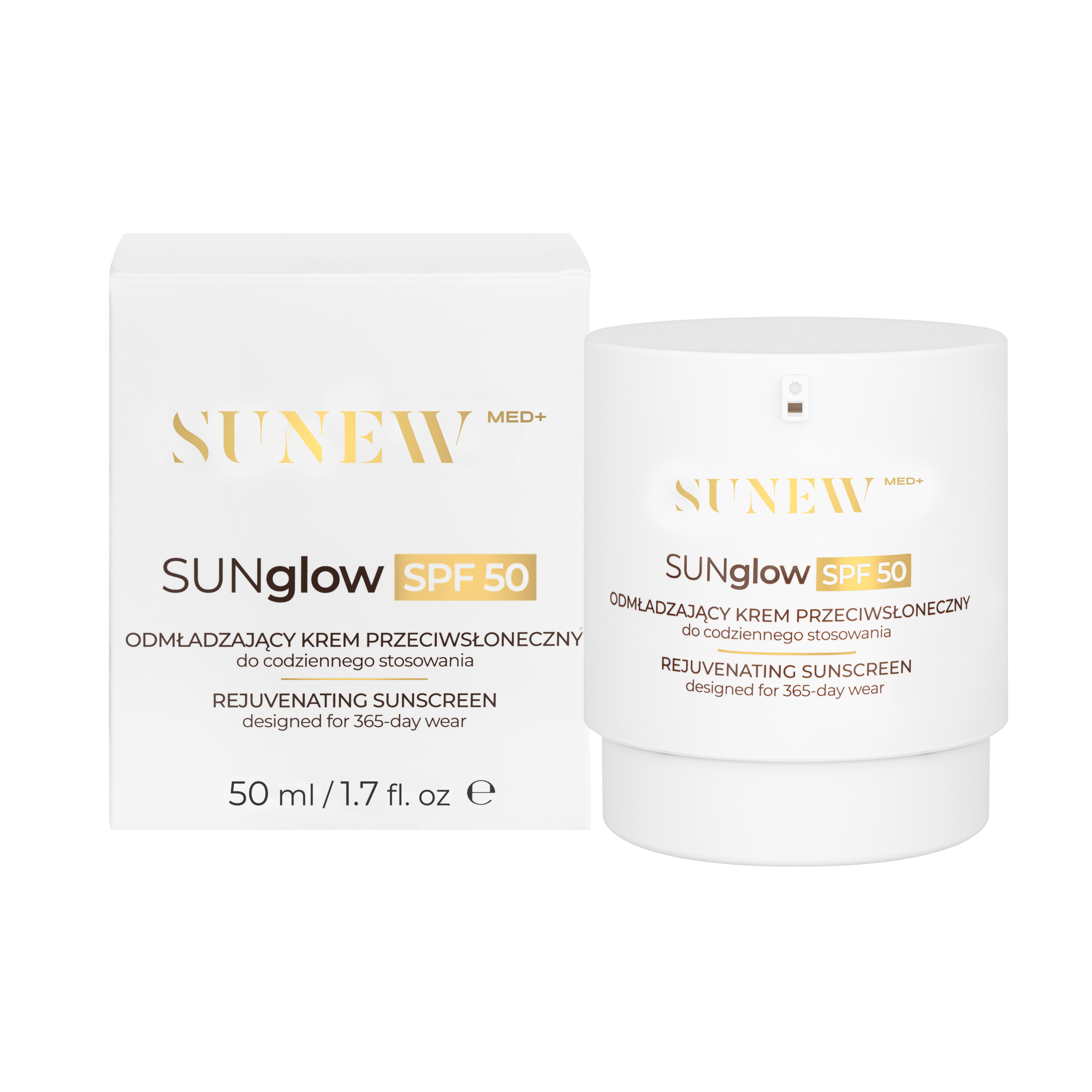 Sunew Med+ SUNglow SPF50 Protecție solară întineritoare pentru uz zilnic 50ml