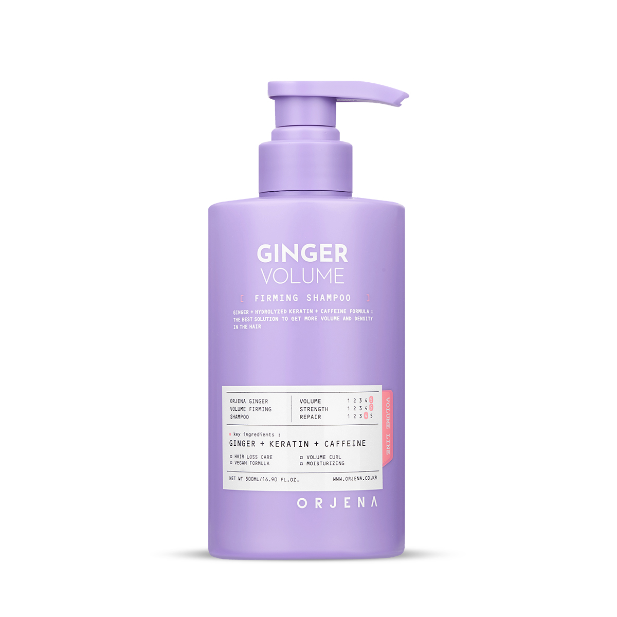 Șampon cu ghimbir pentru întărirea volumului părului ORJENA Ginger 500ml