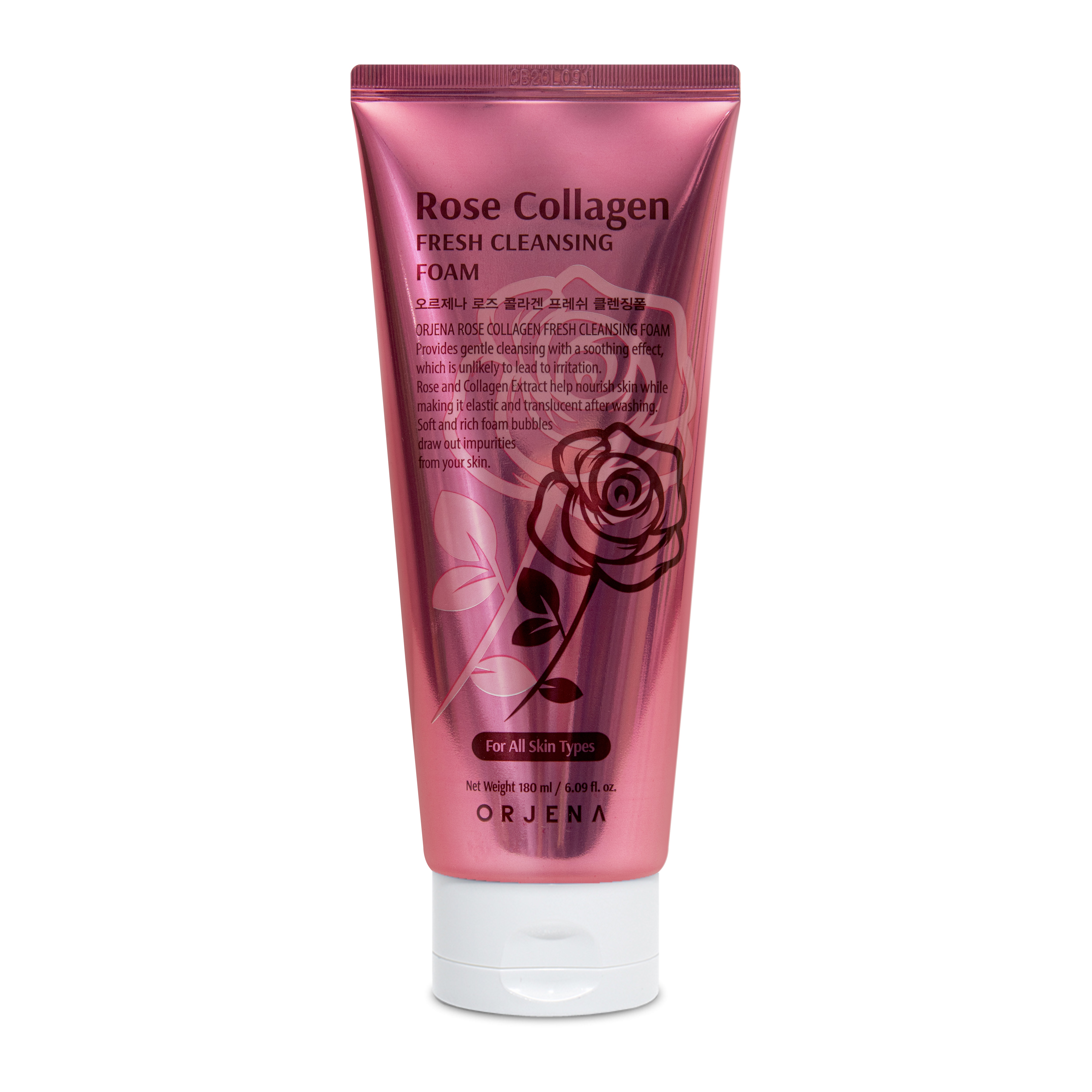 Spumă de spălare a feței ORJENA Rose Collagen Cleansing 180ml
