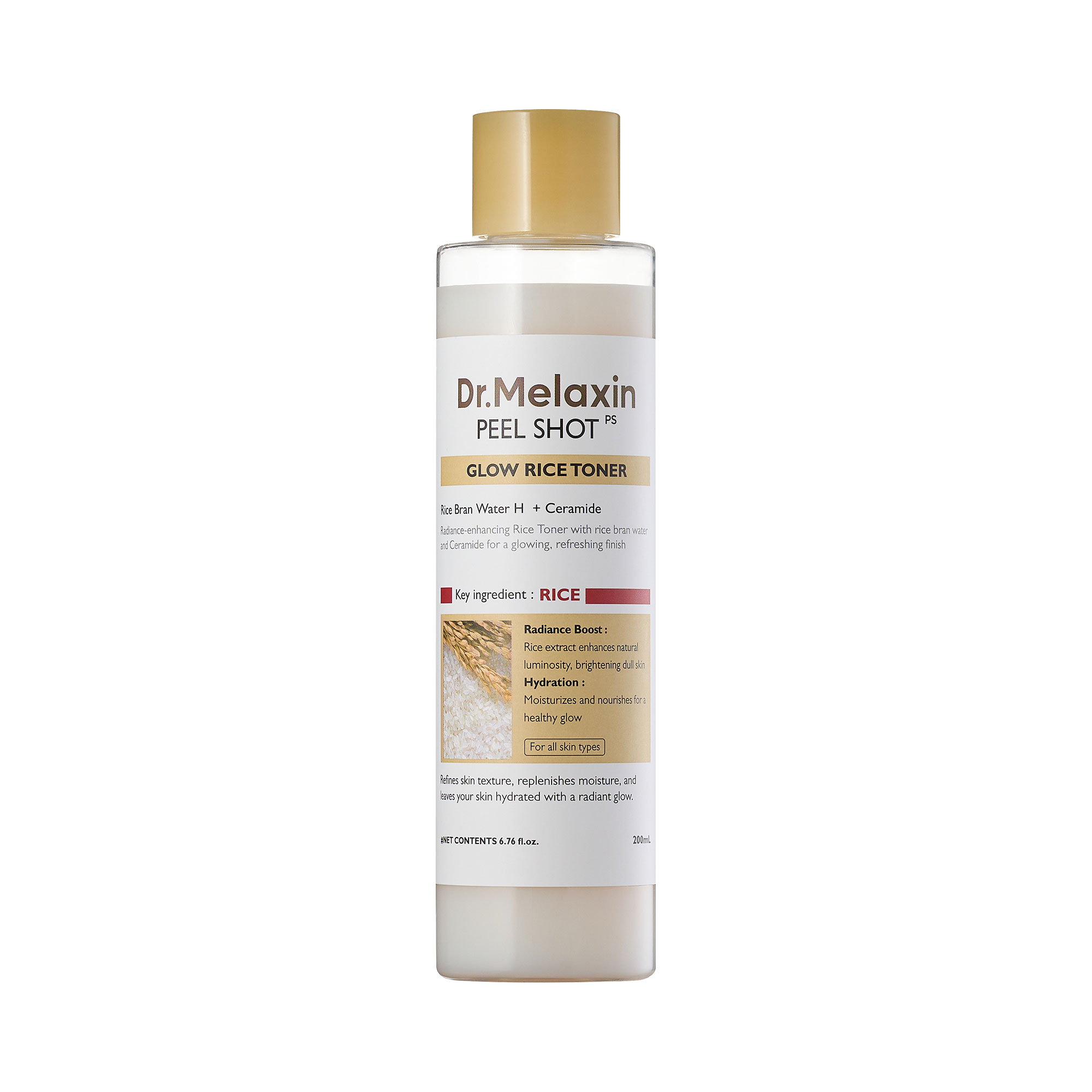 Dr.Melaxin Peel Shot Line Tonic iluminator cu extract de orez alb 200ml