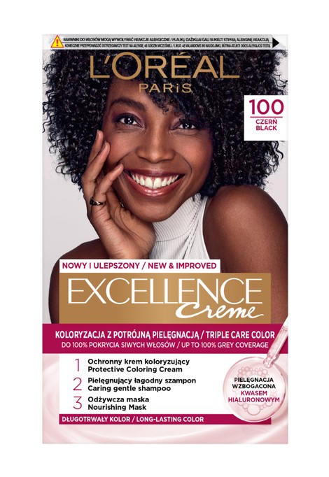 Loreal Excellence Excellence Creme Colouring Culoarea părului 100 negru