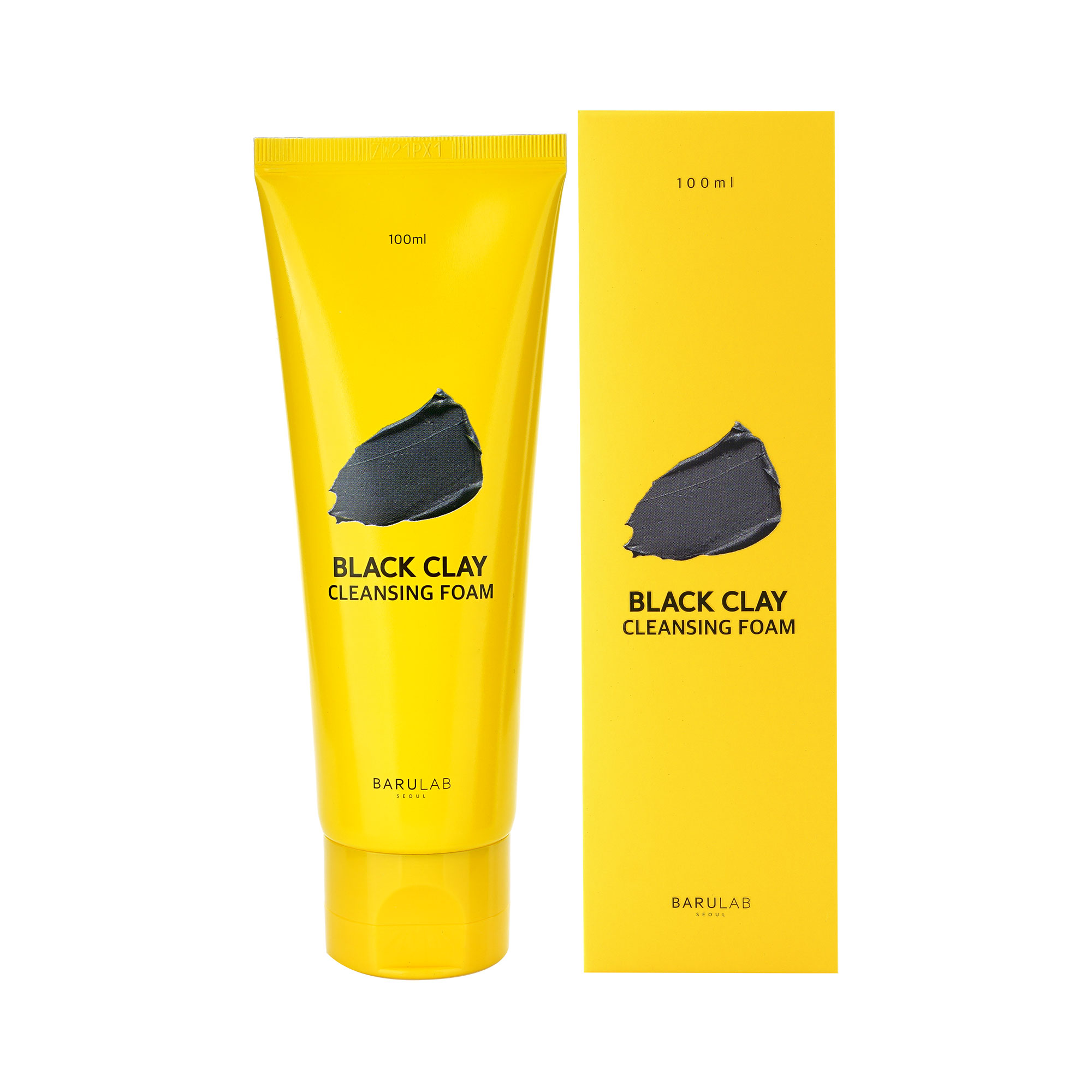 Barulab Spumă de curățare facială cu argilă neagră 100ml