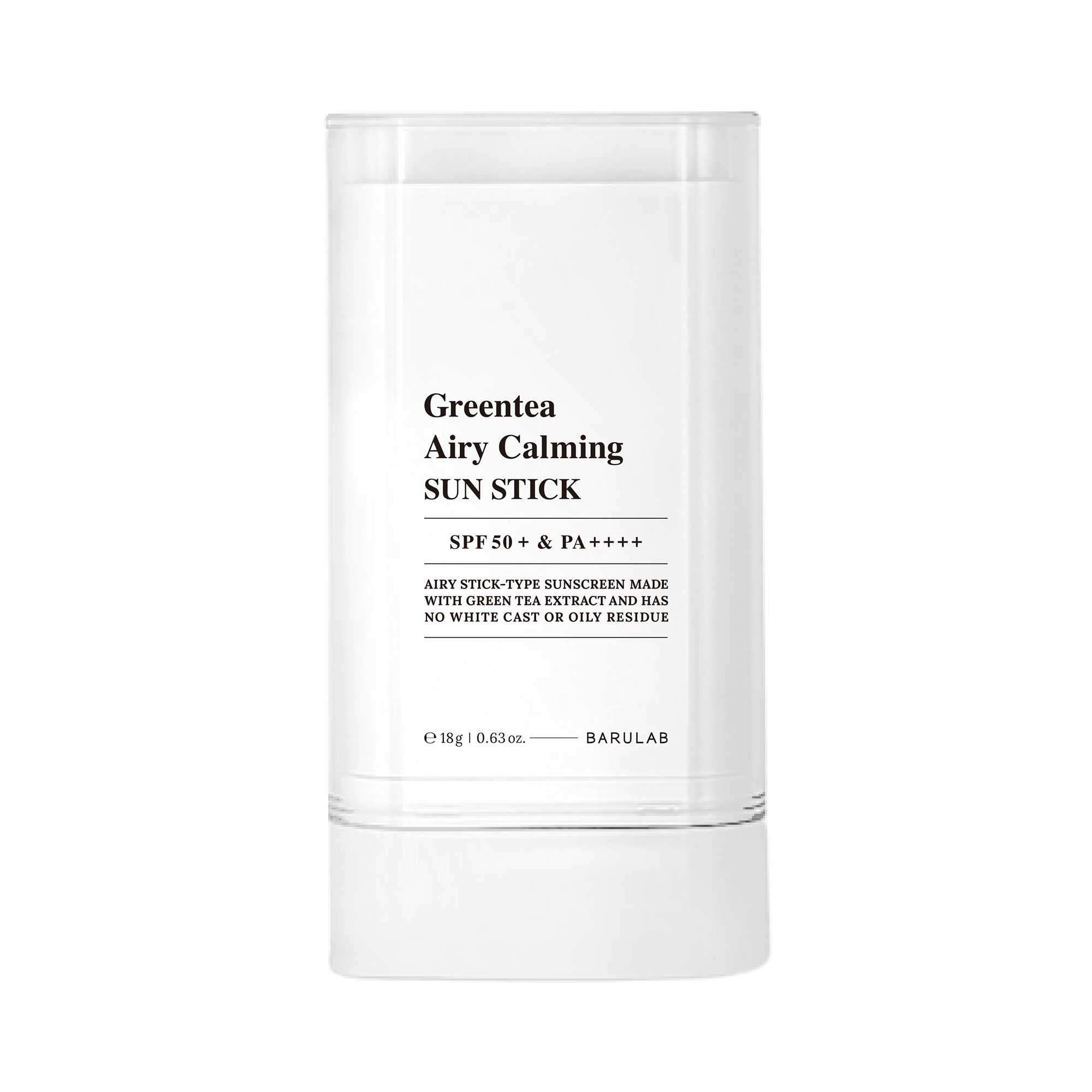 Barulab Greentea Airy Calming Sun Stick Filter Cream SPF50+ PA++++ 18g