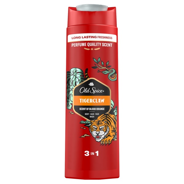 Gel de duș Old Spice 3 în 1 Tigerclaw 400ml