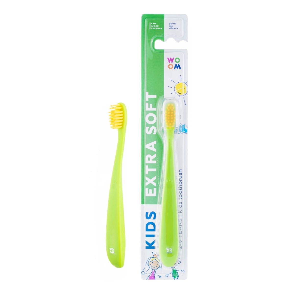 WOOM Kids Periuță de dinți extra moale pentru copii 2-6 ani