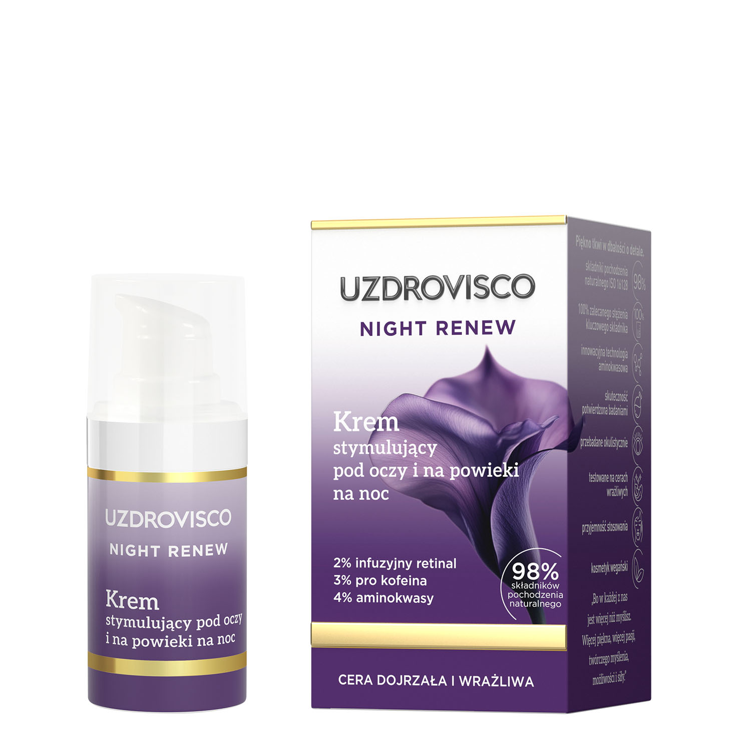 Uzdrovisco Cremă de stimulare a ochilor și pleoapelor Night Renew 15ml