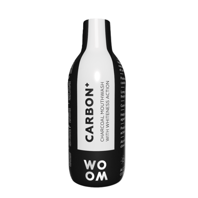 WOOM Carbon+ clătire orală cu cărbune activat 500ml