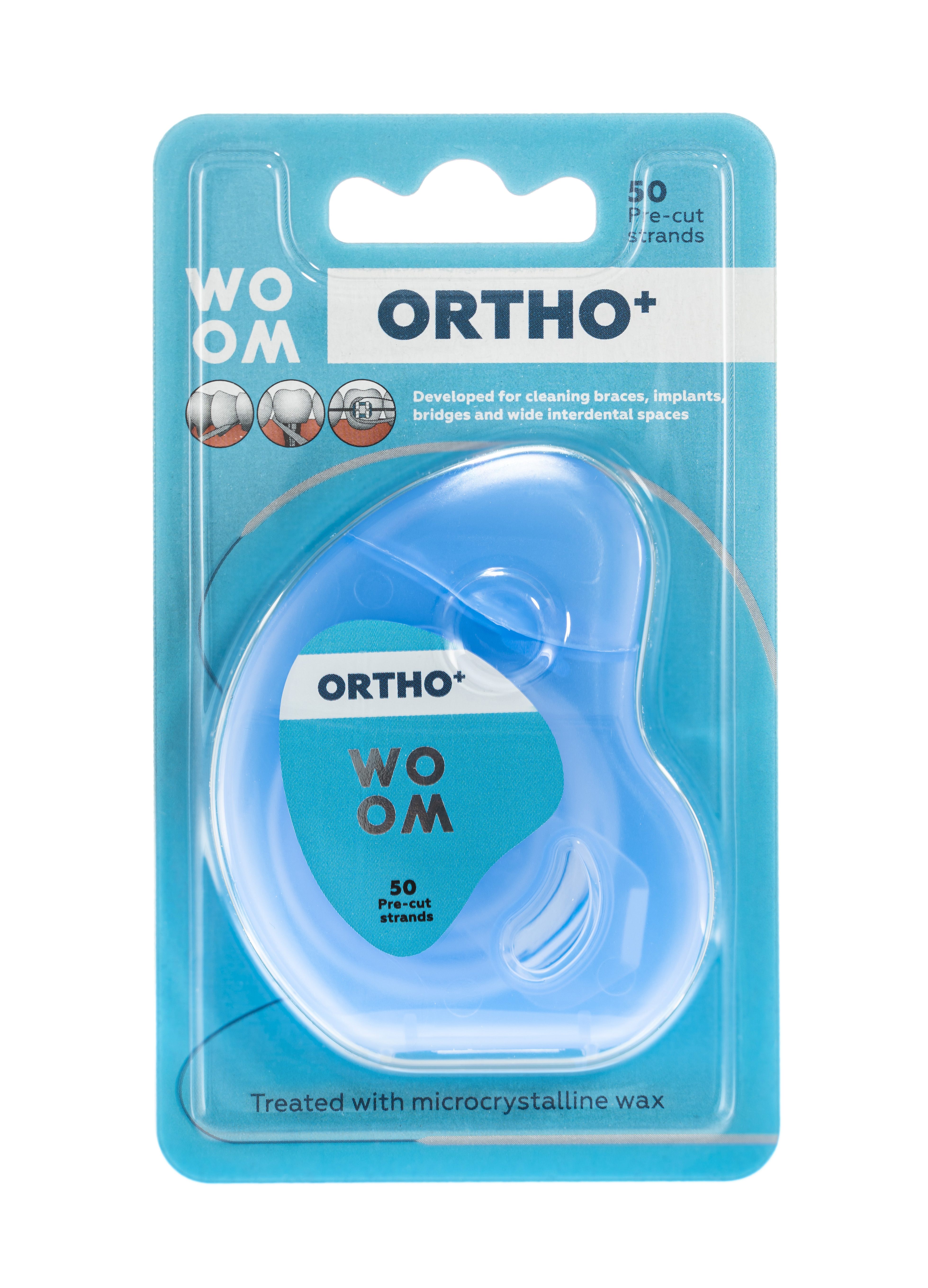 WOOM Ortho+ Ață dentară ortodontică 50 de benzi