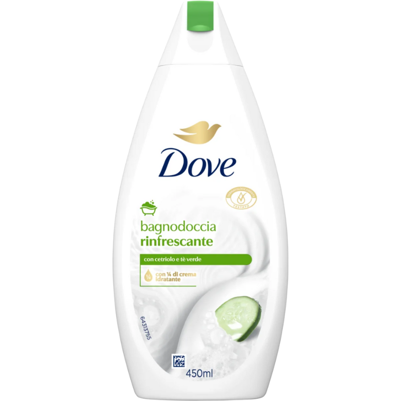 Dove Gel de duș răcoritor cu castravete și ceai verde 450ml