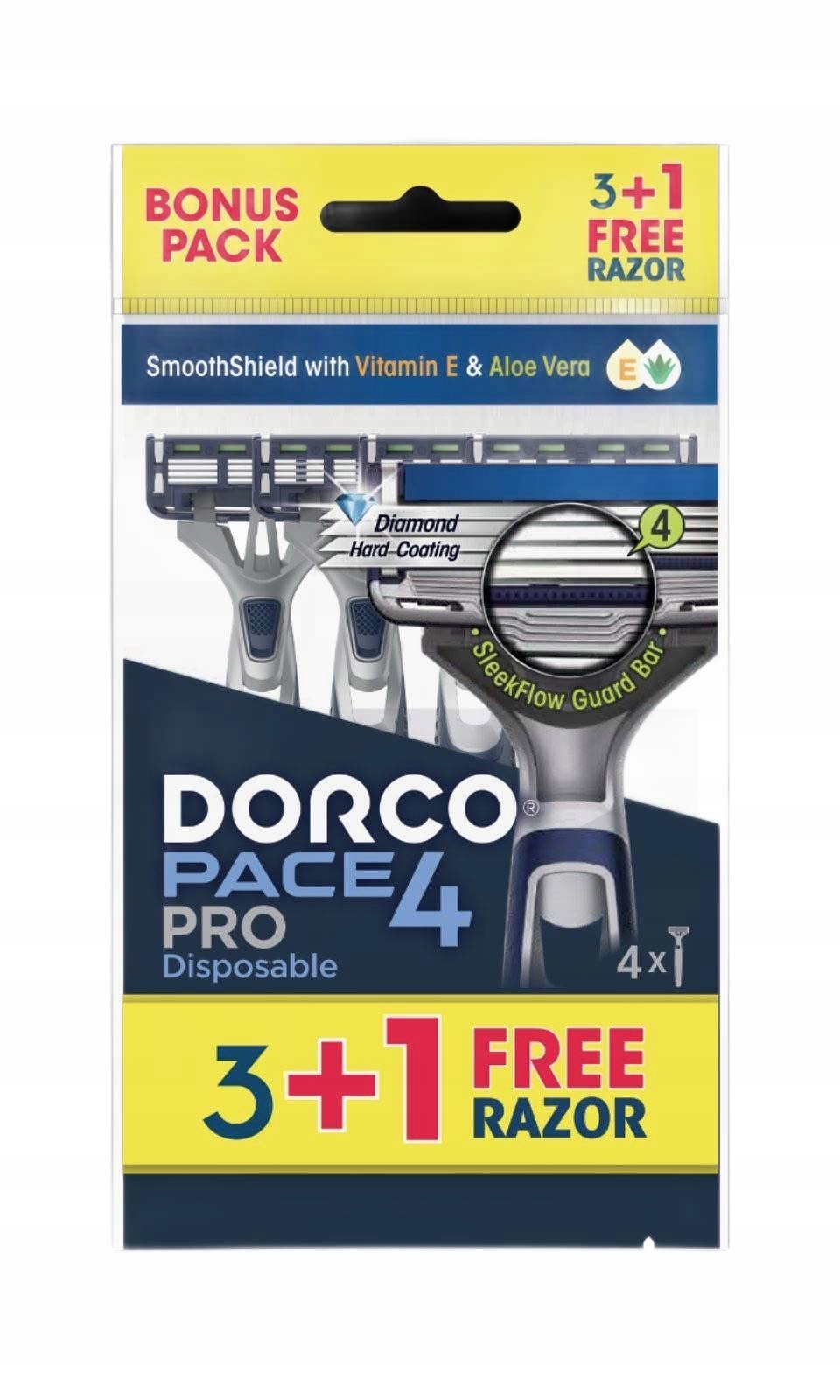 Aparat de ras portabil cu 4 lame Dorco Pace Pro