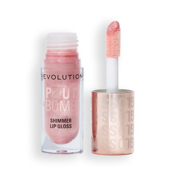 Makeup Revolution Pout Bomb Shimmer luciu de buze roz strălucitor