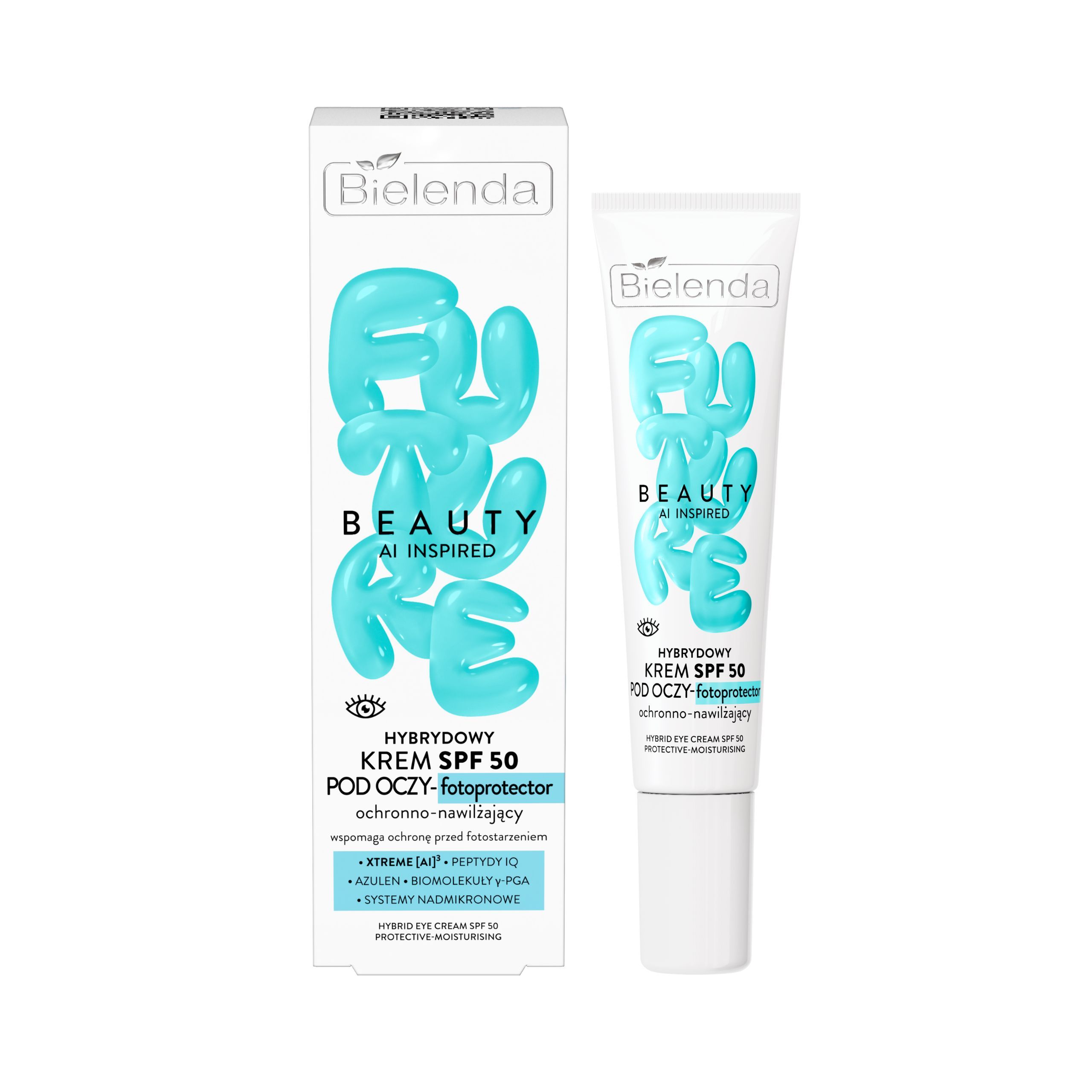 Bielenda Future Beauty Hybrid Eye Cream SPF50 Fotoprotector Protecție și hidratare 15ml